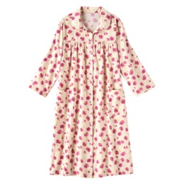 Cozy Cotton Flannel Duster with Pockets, , large