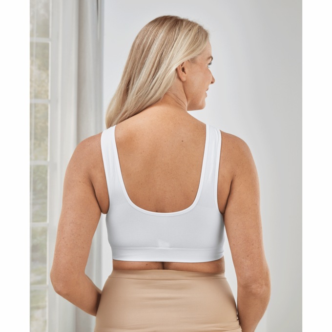 Seamless Lace Snap-Front Bra-2X, , large