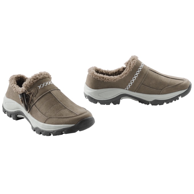 Women's Fleece-Lined Sneaker, Taupe, large