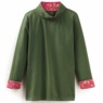 Fleece Sweatshirt, Green Print, large