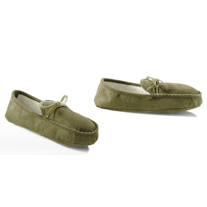 Men's Moccasin Faux-Leather Slipper, , large