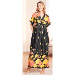 Trapunto Trim Caftan, , large