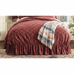 Anna Skirted Bedspread, , large