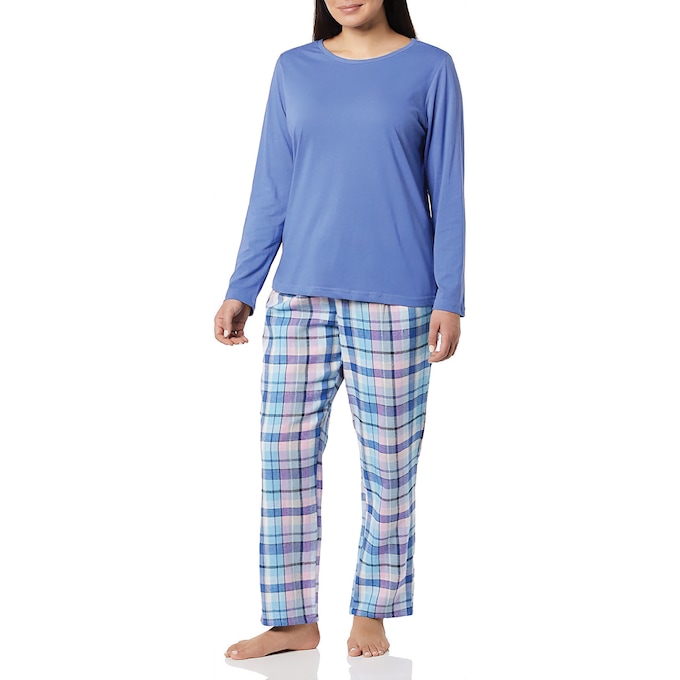 Women's Plaid Flannel PJ Set, , large
