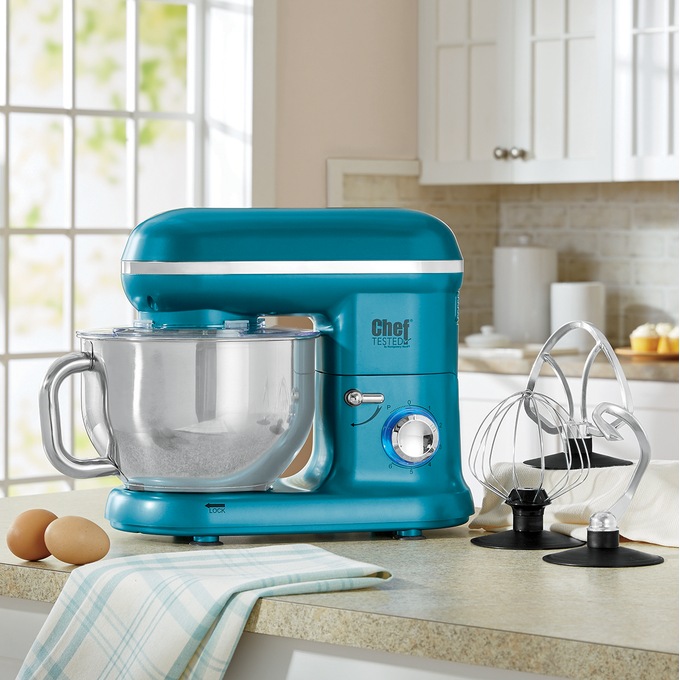 Chef Tested 5.5-Quart Stand Mixer with Splash Guard, , large