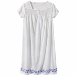 Smock Detail Nightgown, , large