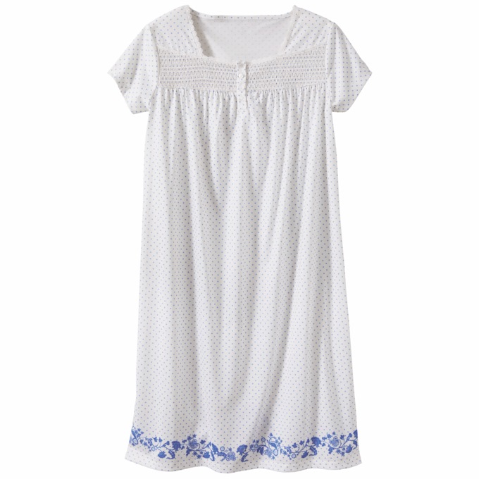 Smock Detail Nightgown, , large