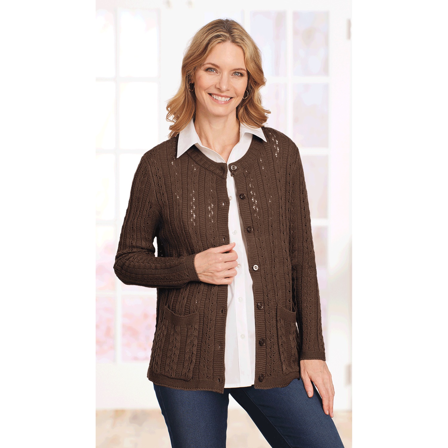 Cable Knit Cardigan | Carol Wright