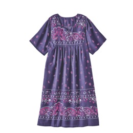 Border Print Patio Dress, , large