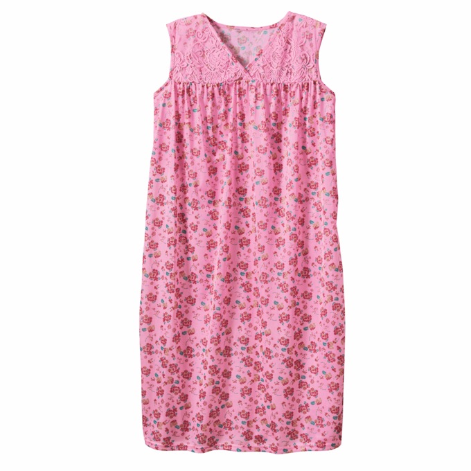 Tricot Print Nightgown, , large