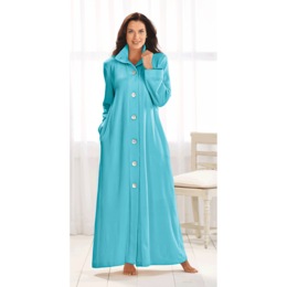 Ribbed Fleece Robe, , large
