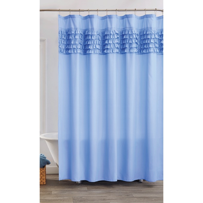 Rita Shower Curtain, Blue, large