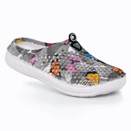 Women&#39;s Butterfly Comfort Clog, Gray, large