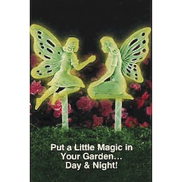 2 Glowing Fairy Yard Stakes, , large