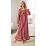 Square-Neck Flannel Nightgown, , large