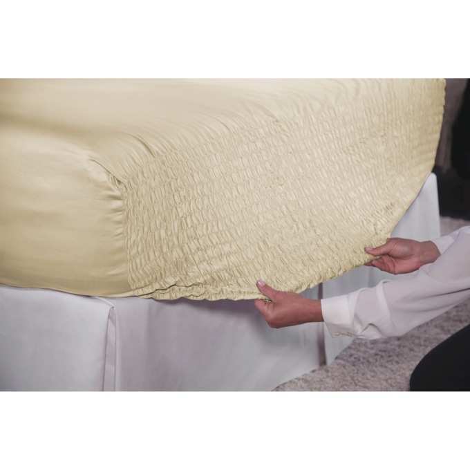 Bed Tite Solid Microfiber Sheet Set, Ivory, large