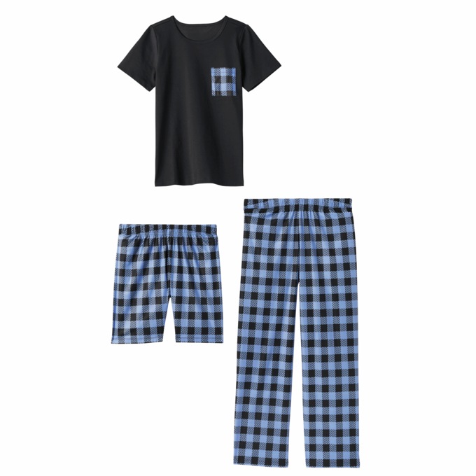 3-pc. Plaid PJ Set, , large