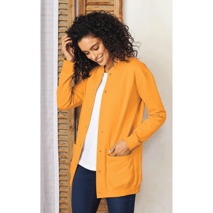 Snap-Front Cardigan, , large