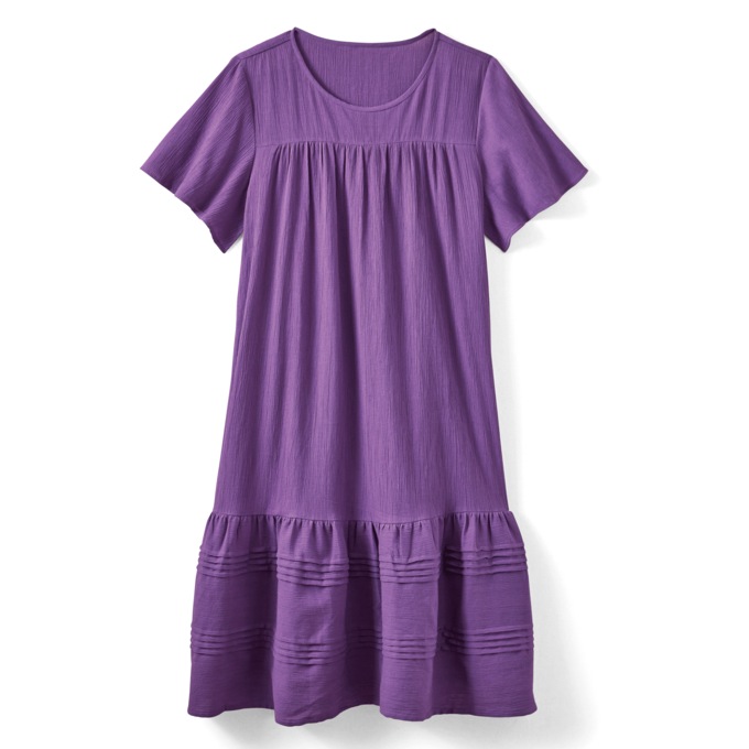 Crinkle Cotton Dress, , large