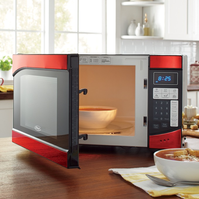 Ginny's .9 Cu. Ft. Metallic Microwave, , large