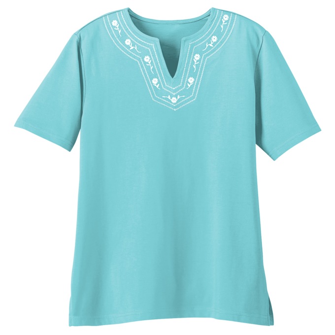 Embroidered Capri Set Carol Wright