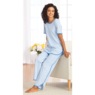 Contrast Trim PJs, Blue, large