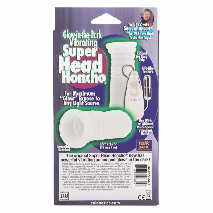 Glow-In-The-Dark Super Head Honcho Stroking Sleeve, , large