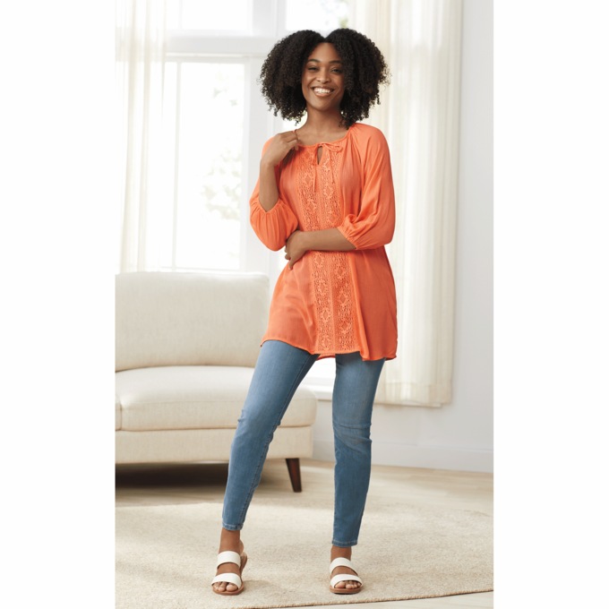 Lace Front Tunic, , large