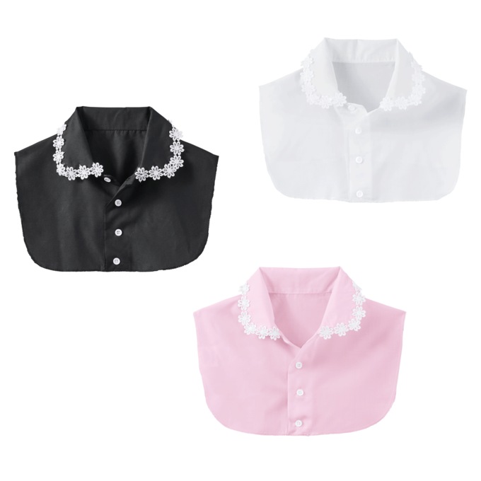 Set of 3 Crochet Collar Dickies, , large