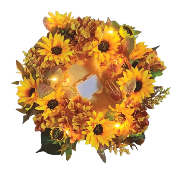 Artificial Sunflower Wreath, , large
