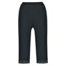 Lace-Trimmed Clam Diggers, Black, large