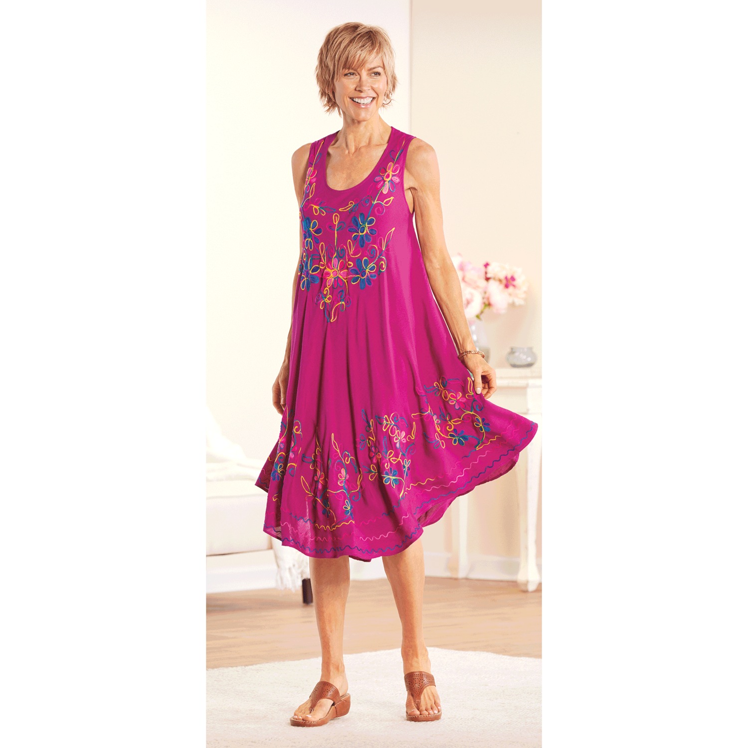 Sleeveless Umbrella Dress Carol Wright
