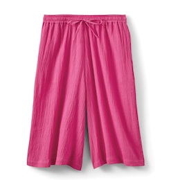 Crinkle Cotton Split Skirt, , large