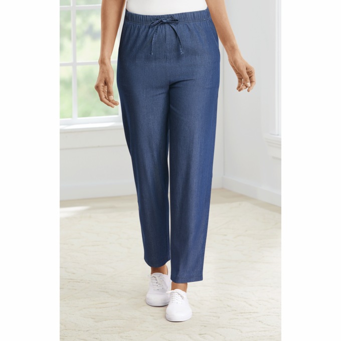 Easy-Fit Denim Pant, , large