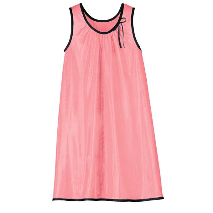 2-Pack Sleeveless Tricot Nightgowns, Black Rosette, large