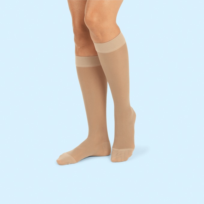 Dr. Leonard&rsquo;s Graduated Compression Knee-Highs - Mild Support, Beige, large