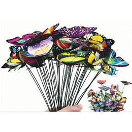 Set of 25 Luminous Butterfly Stakes, , large