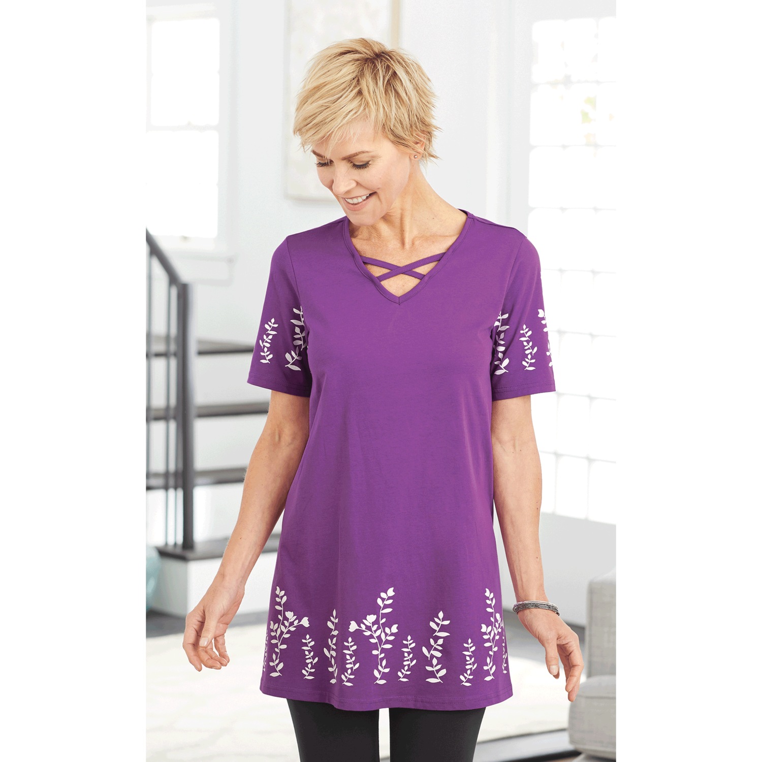 Crossover Neck Tunic Carol Wright
