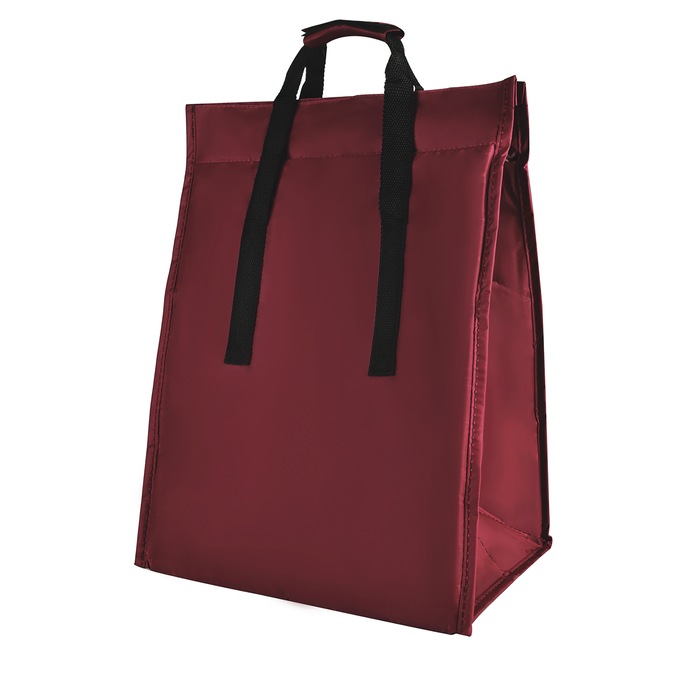 Insulated Market Bag, Burgundy, large