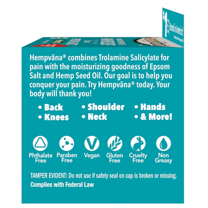 Hempvana Epsom Salt Pain Relief Cream, White, large