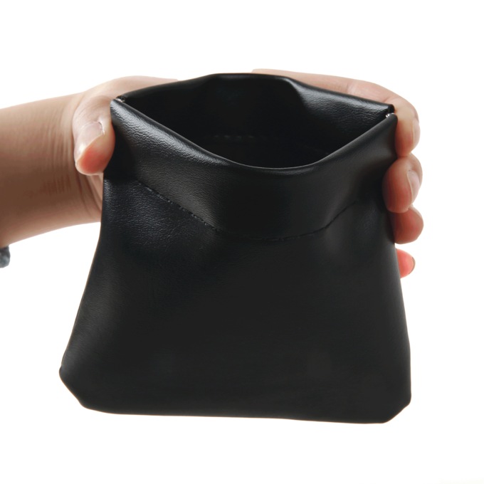 Squeeze Coin Purse, Black, large