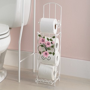 Rose Garden Bathroom Toilet Paper Holder, , large