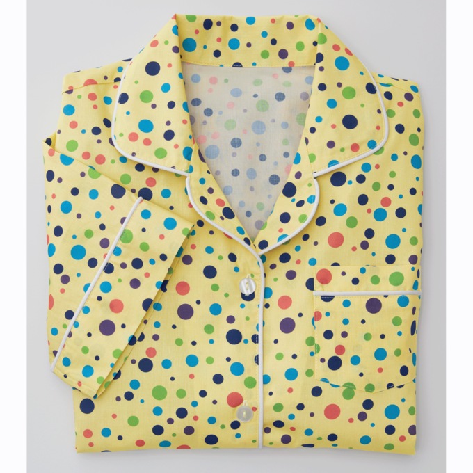 Woven Print Pajama, Multicolor Dot, large