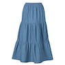 Ruffled Denim Skirt, , large