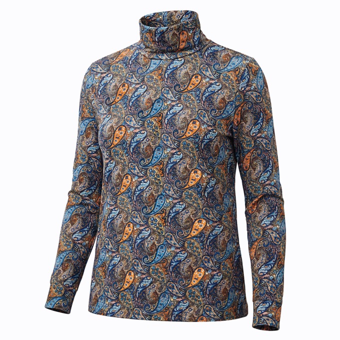 Classic Turtleneck, Multi Paisley, large