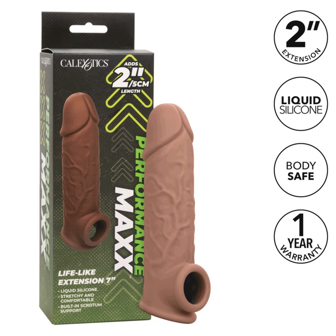 Performance Maxx Life-Like Extension 7&rdquo; by Calexotics, Brown, large