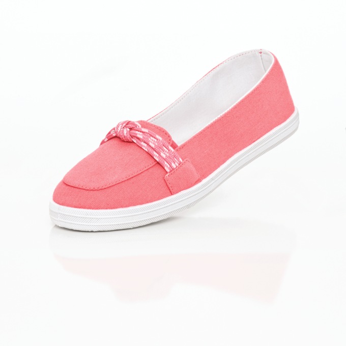 Canvas Slip-On, Coral, large