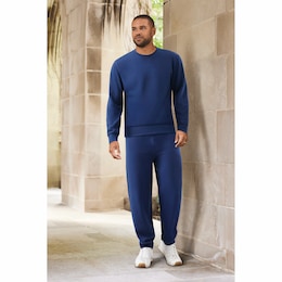 Men's Crewneck Sweatshirt &amp; Fleece Jogger, , large