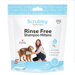 5-pack Scrubzz Rinse Free Pet Shampoo Mittens, , large