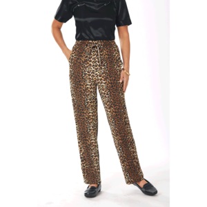 Stretch Pull-On Pants - Print, , large